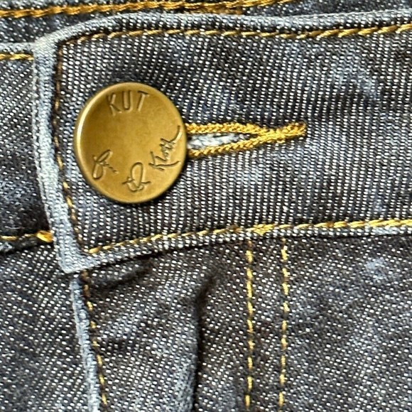 KUT FROM THE KLOTH Size 2 Dark Wash Jeans Style #KP494MS1 Straight Leg Mid Rise - Picture 4 of 12